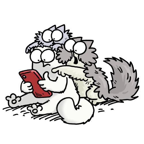 Simons cat menu quiz colour